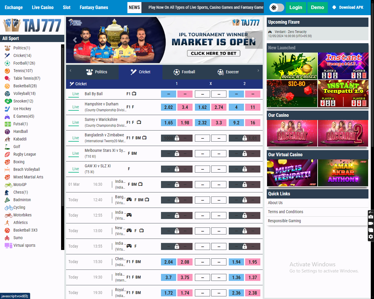 taj777 casino - taj777.com login